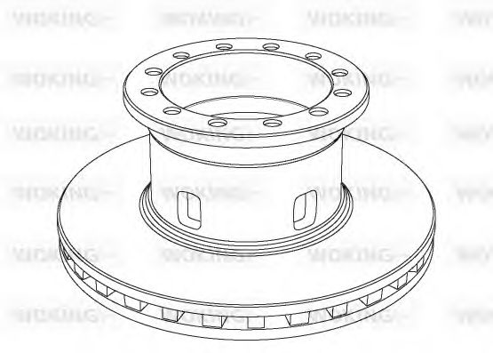 Тормозной диск WOKING NSA1020.20