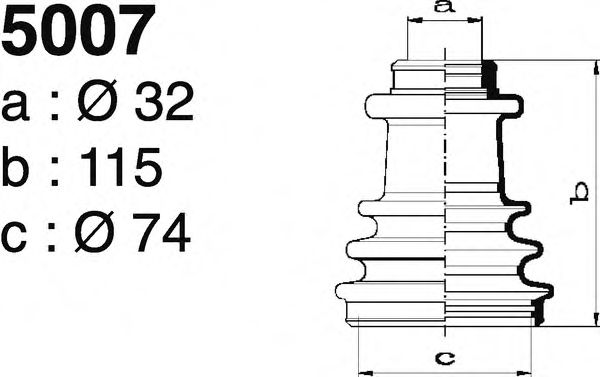 Комплект пылника, приводной вал DEPA 5007