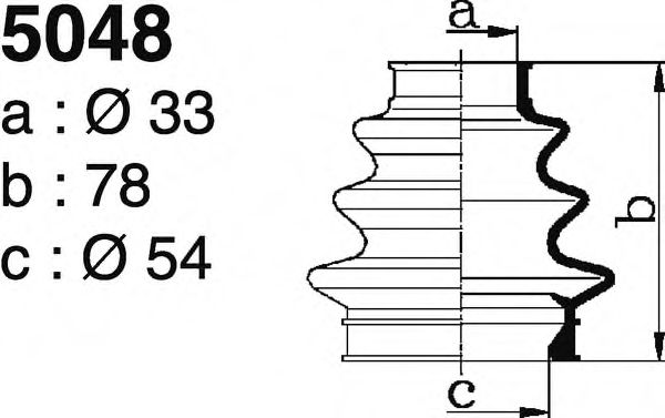 Комплект пылника, приводной вал DEPA 5048
