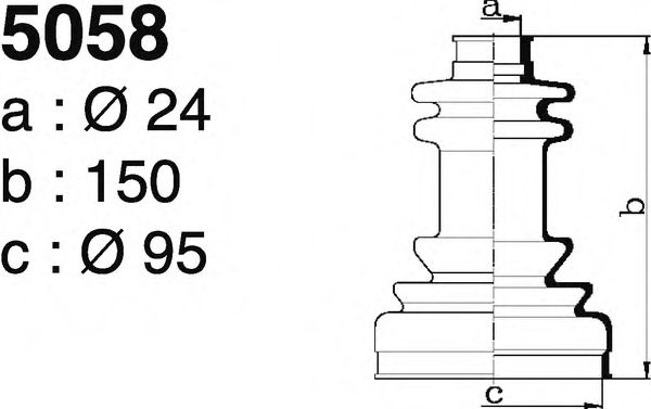 Комплект пылника, приводной вал DEPA 5058