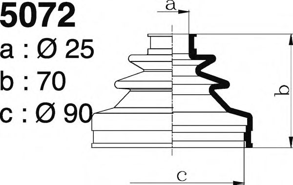 Комплект пылника, приводной вал DEPA 5072