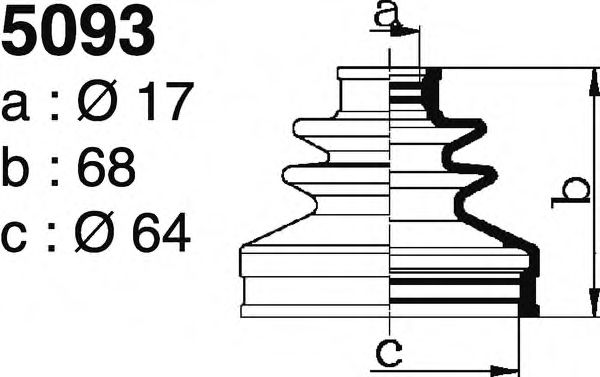 Комплект пылника, приводной вал DEPA 5093