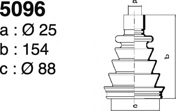 Комплект пылника, приводной вал DEPA 5096
