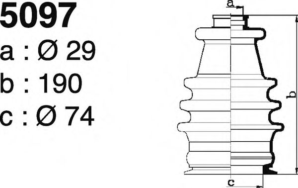 Комплект пылника, приводной вал DEPA 5097