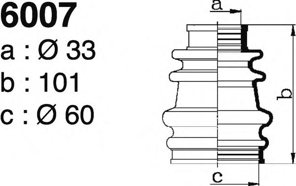 Комплект пылника, приводной вал DEPA 6007