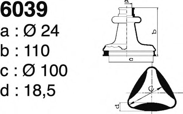 Комплект пылника, приводной вал DEPA 6039