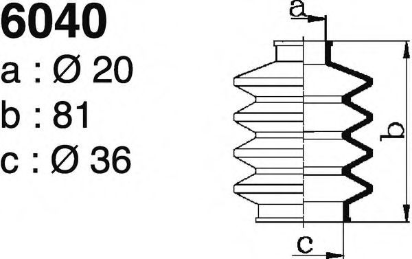 Комплект пылника, приводной вал DEPA 6040