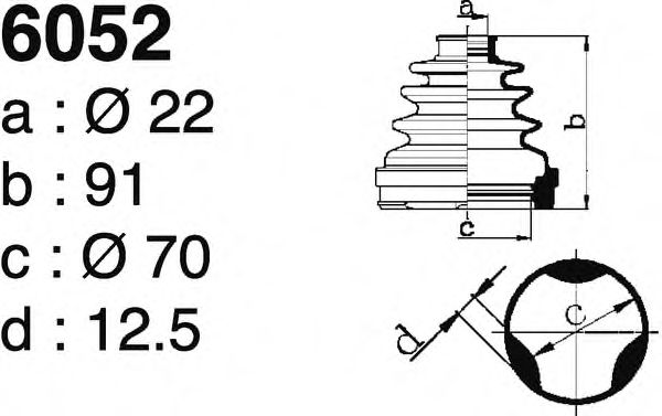 Комплект пылника, приводной вал DEPA S6052