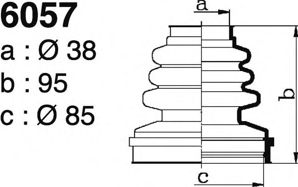 Комплект пылника, приводной вал DEPA 6057