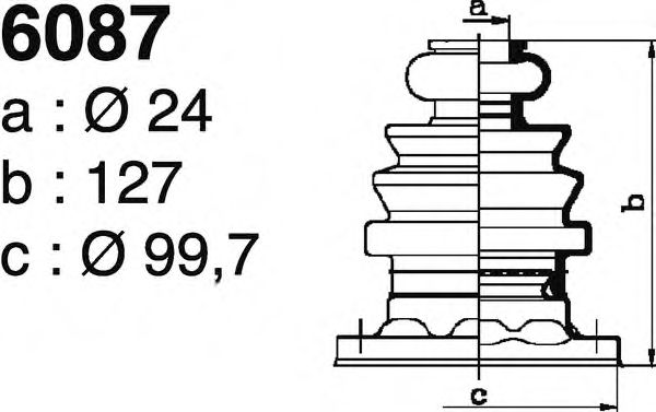 Комплект пылника, приводной вал DEPA 6087