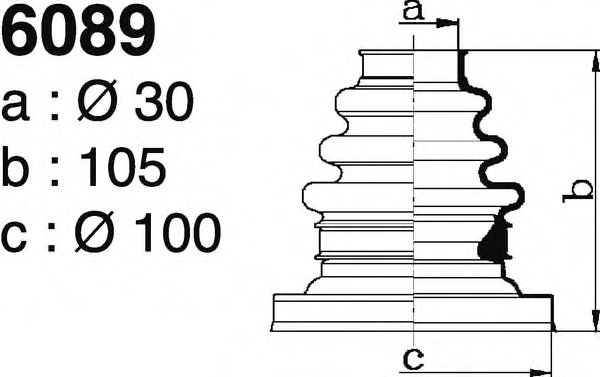 Комплект пылника, приводной вал DEPA 6089