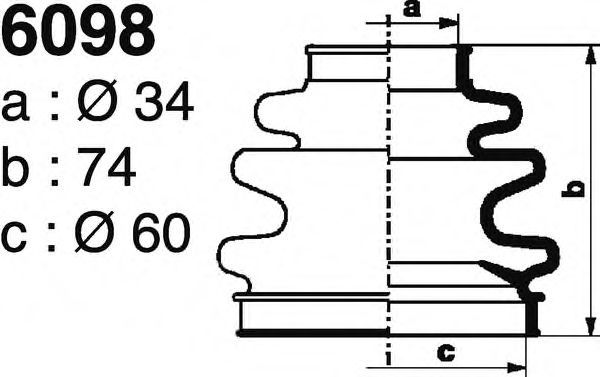 Комплект пылника, приводной вал DEPA 6098