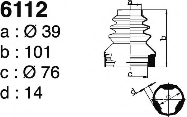 Комплект пылника, приводной вал DEPA 6112