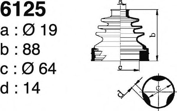 Комплект пылника, приводной вал DEPA 6125
