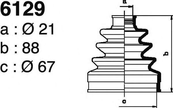 Комплект пылника, приводной вал DEPA 6129