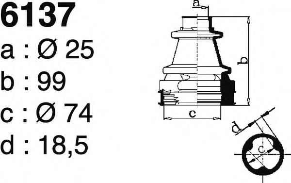 Комплект пылника, приводной вал DEPA 6137