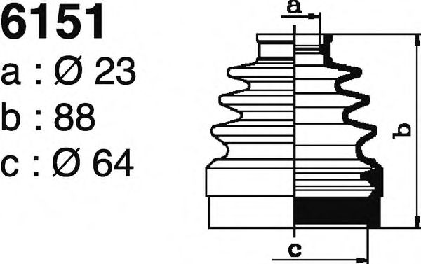 Комплект пылника, приводной вал DEPA 6151