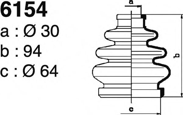 Комплект пылника, приводной вал DEPA 6154