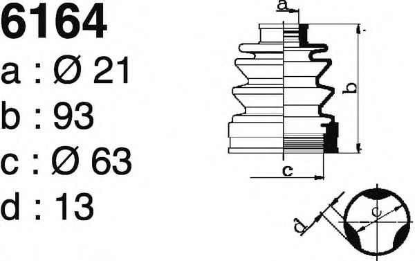 Комплект пылника, приводной вал DEPA 6164