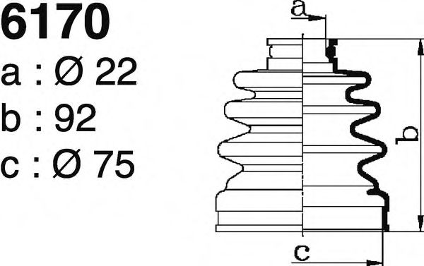 Комплект пылника, приводной вал DEPA 6170