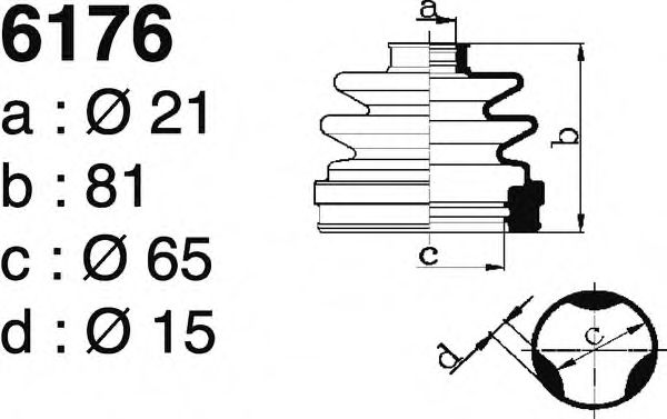 Комплект пылника, приводной вал DEPA 6176