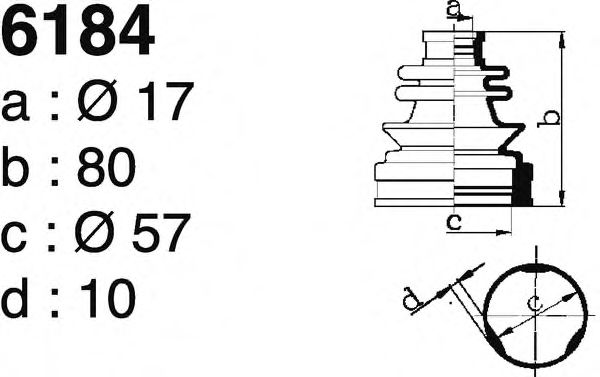 Комплект пылника, приводной вал DEPA 6184