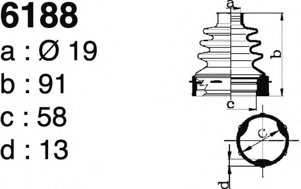 Комплект пылника, приводной вал DEPA 6188