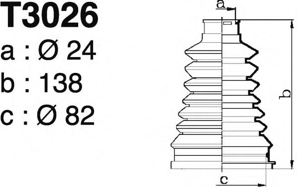 Комплект пылника, приводной вал DEPA T3026