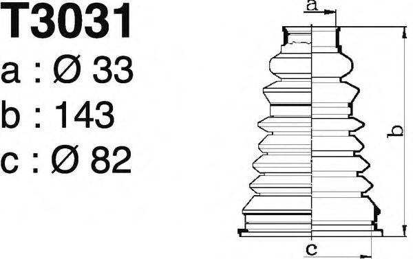 Комплект пылника, приводной вал DEPA T3031