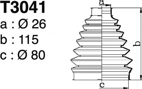 Комплект пылника, приводной вал DEPA T3041