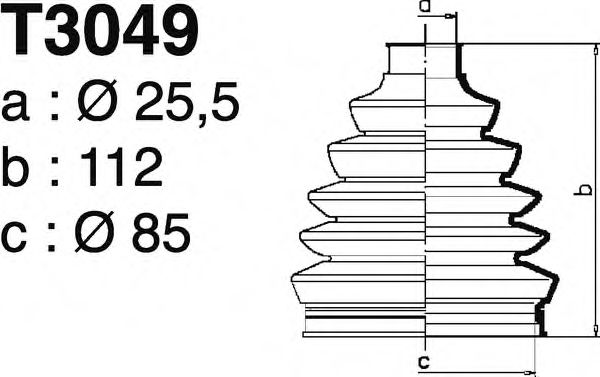 Комплект пылника, приводной вал DEPA T3049