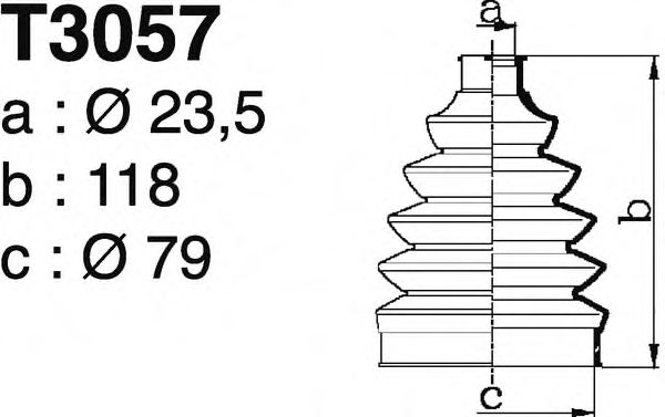 Комплект пылника, приводной вал DEPA T3057