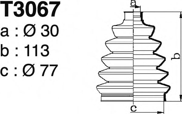 Комплект пылника, приводной вал DEPA T3067