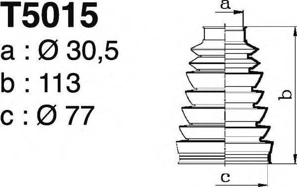 Комплект пылника, приводной вал DEPA T5015