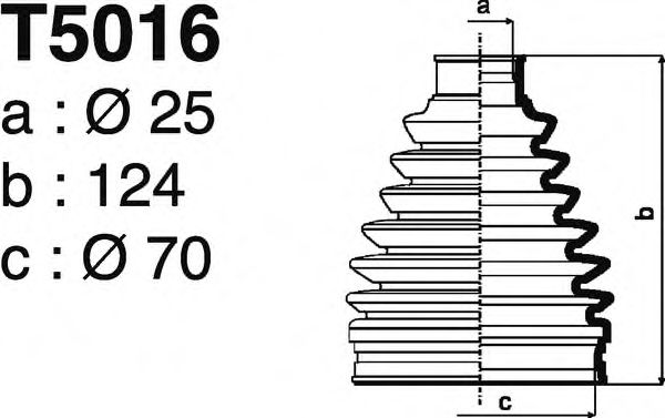 Комплект пылника, приводной вал DEPA T5016