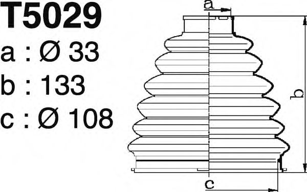 Комплект пылника, приводной вал DEPA T5029