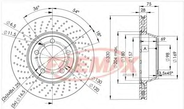 Тормозной диск FREMAX BD-3350