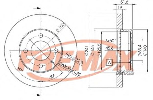 Тормозной диск FREMAX BD-1008
