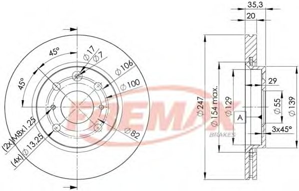 Тормозной диск FREMAX BD-4700