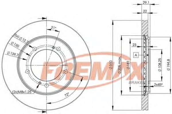 Тормозной диск FREMAX BD-6010