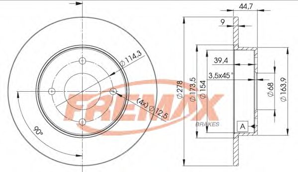 Тормозной диск FREMAX BD-2083