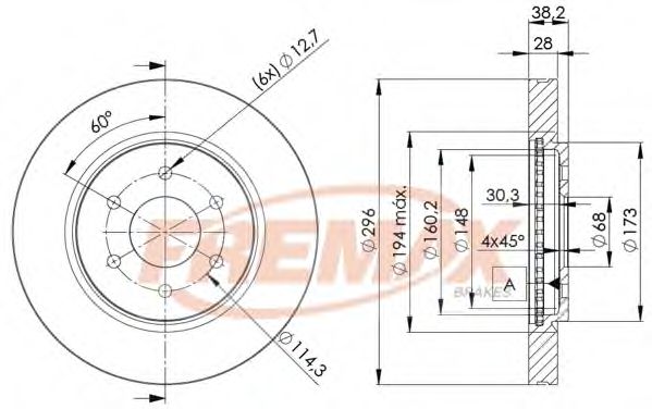 Тормозной диск FREMAX BD-4200