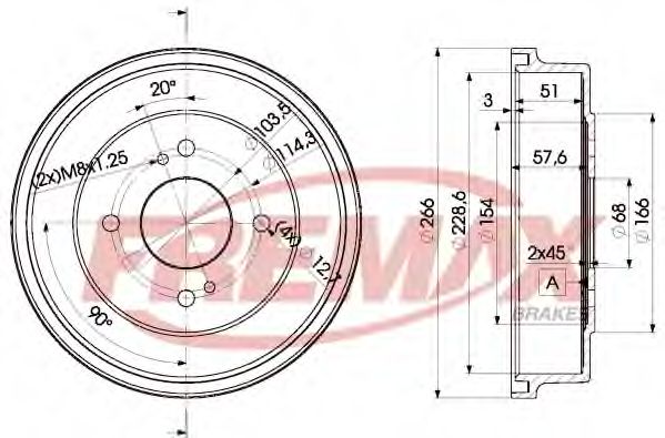 Тормозной барабан FREMAX BD-0349