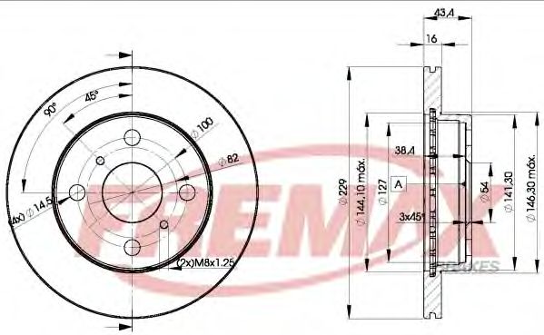 Тормозной диск FREMAX BD-1009
