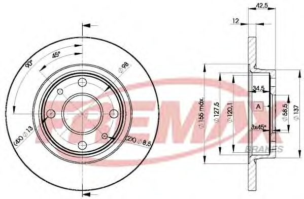 Тормозной диск FREMAX BD-1071