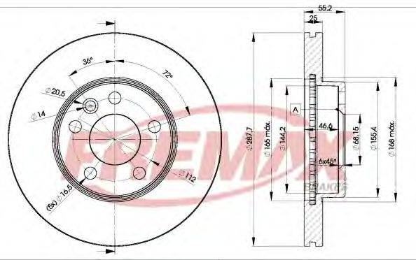 Тормозной диск FREMAX BD-1093