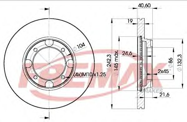 Тормозной диск FREMAX BD-2135