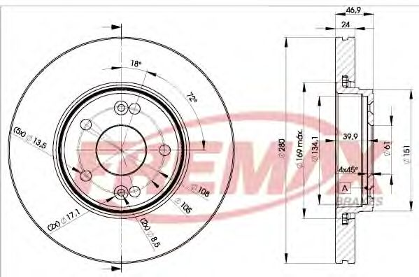 Тормозной диск FREMAX BD-2234