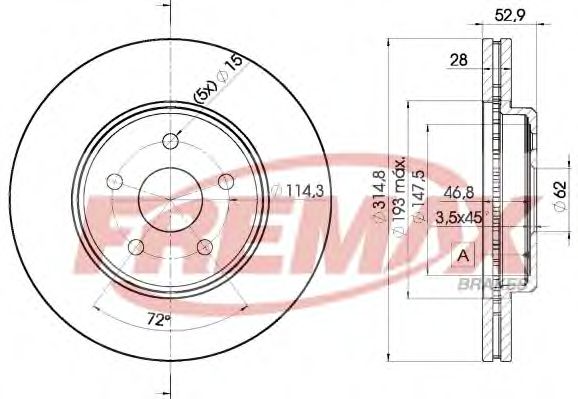 Тормозной диск FREMAX BD-2649
