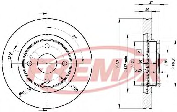 Тормозной диск FREMAX BD-3266